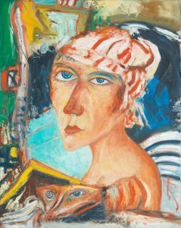 John Bellany C.B.E., R.A., H.R.S.A., L.L.D.(Lon) - Woman with friends