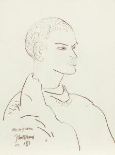 John Bellany CBE RA HRSA LLD(Lon) - Jonathan 76.5 x 56.5cm (30 1/8 x 22 1/4in). unframed, mounted on card