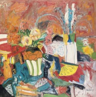 John Bellany, H.R.S.A., R.A. - Still life with Striped Vase