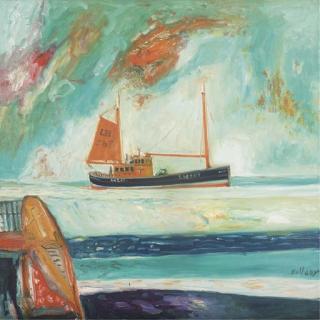 John Bellany, H.R.S.A., R.A. - Trawler Off The Coast