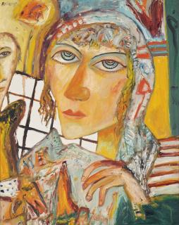 John Bellany, R.A., H.R.S.A. - Woman In A Headscarf