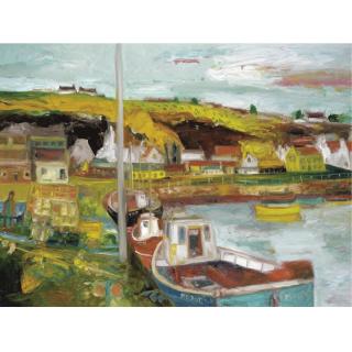 John Bellany R.A. - Harbour Scene