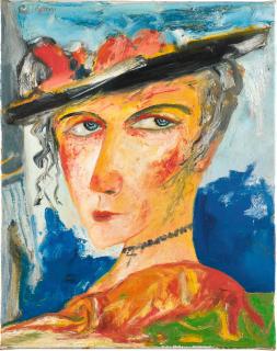 John Bellany, R.A. - Woman With Chapeau