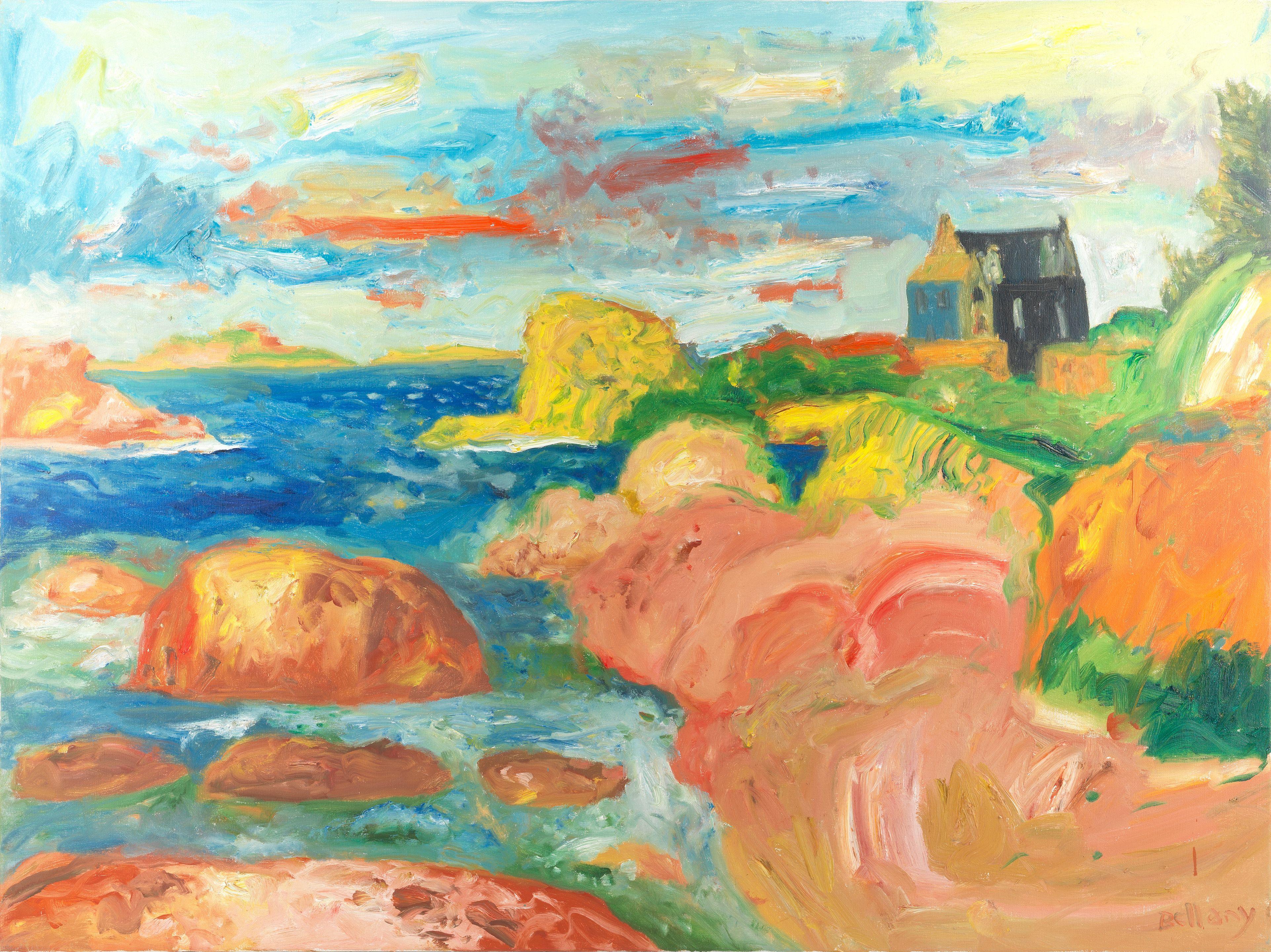 John Bellany - Seascape with Cottage (unframed)