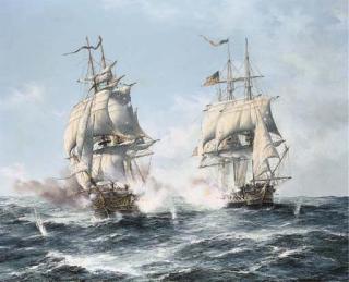John Bentham-Dinsdale - Action Between The U.S.S. Constitution And H.M.S. Guerriere, August 1812