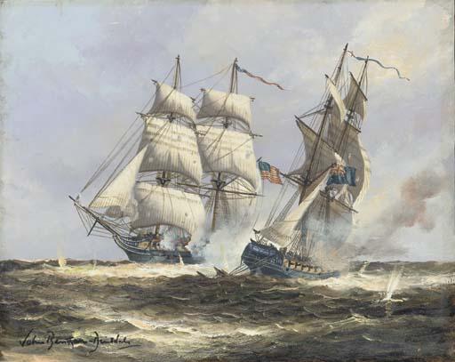 John Bentham Dinsdale - Reindeer and Wasp, 1914; Clyde and Vestale, 20th August, 1799; The United States and the Macedonia, Oct 25th, 1812; Boxer and Enterprise, 5th September 1813