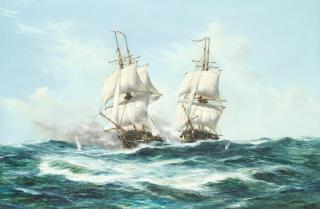 John Bentham Dinsdale - \'The Action between H.M.S. Frolic and the U.S. ship Wasp, 18th October 1812\'