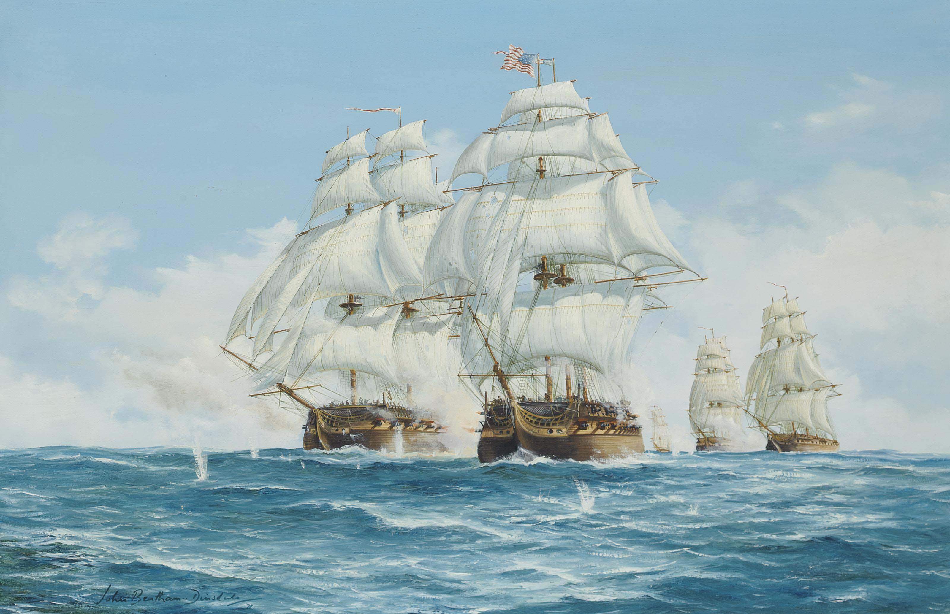John Bentham Dinsdale - The Capture Of U.S.S. President Off New York, 14Th January 1815