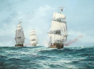 John Bentham Dinsdale - \'The Chase of the Brilliant, July 1798\'