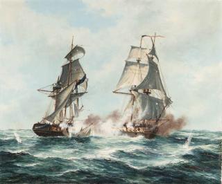 John Bentham Dinsdale - The engagement between the Boxer and the Enterprise, 5th Sept. 1813