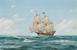 John Bentham-Dinsdale - The Mayflower heading for the New World