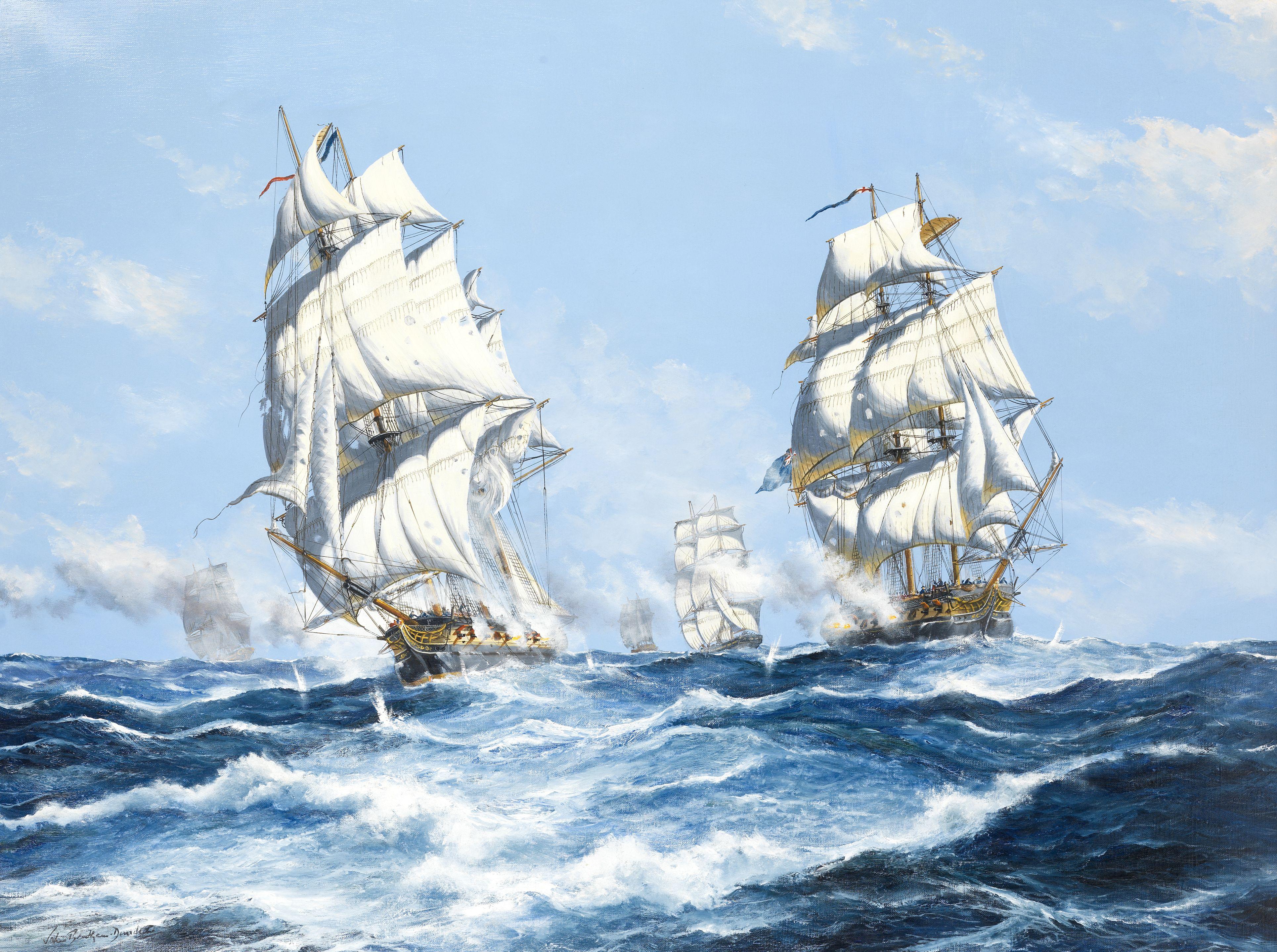 John Bentham Dinsdale - \'The Osprey and Egyptienne, 23rd March 1904\'