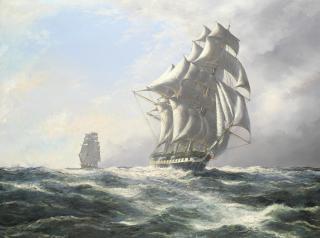 John Bentham Dinsdale - Wild Deer at full mast