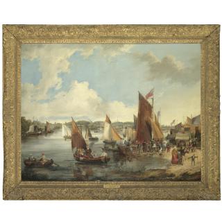 John Berney Ladbrooke - The Water Frolic On The River Bure At Wroxham, Norfolk