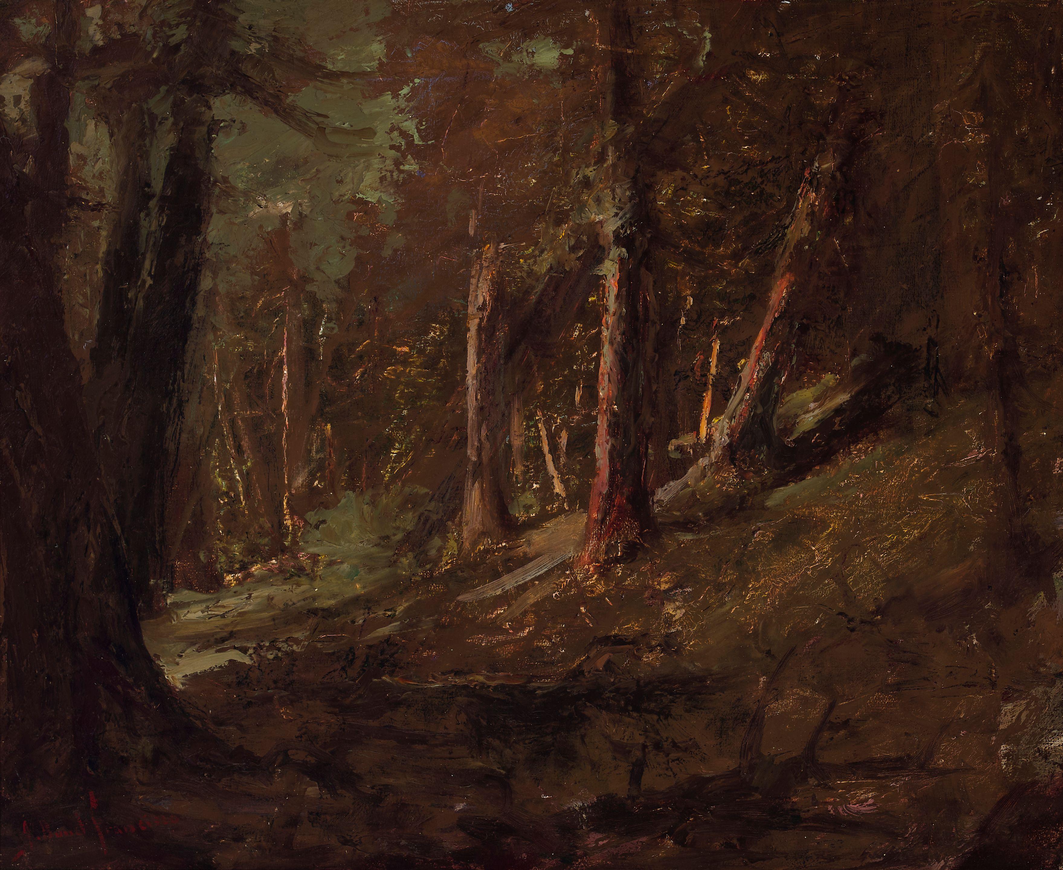 John Bond Francisco - Dark Forest 17 x 21 in. framed 24 x 28 1/4 in.