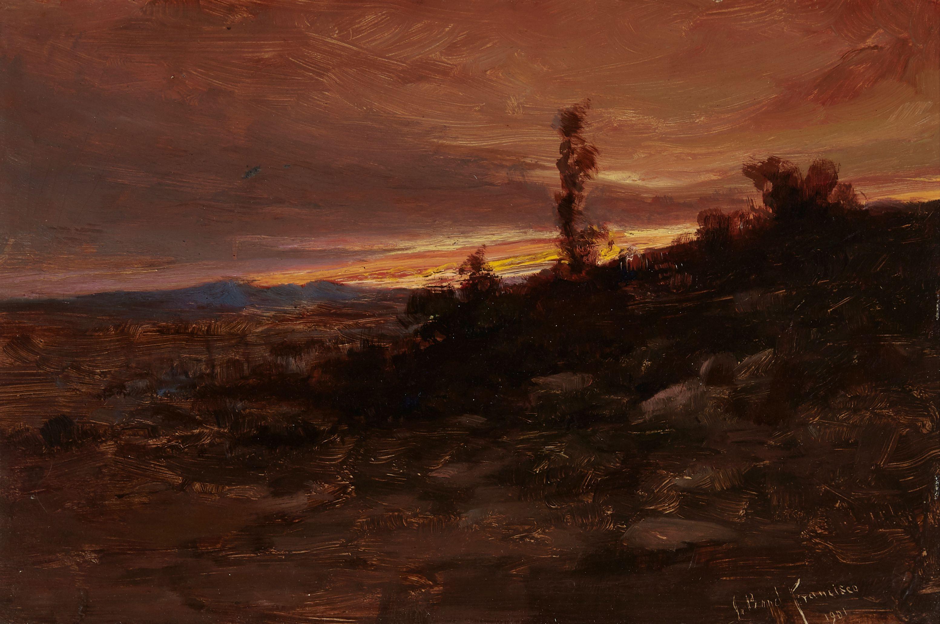 John Bond Francisco - High Desert at Sunset 8 x 11 3/4in