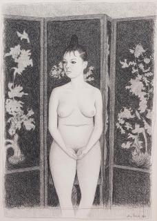 John Brack - Standing Nude, 1980