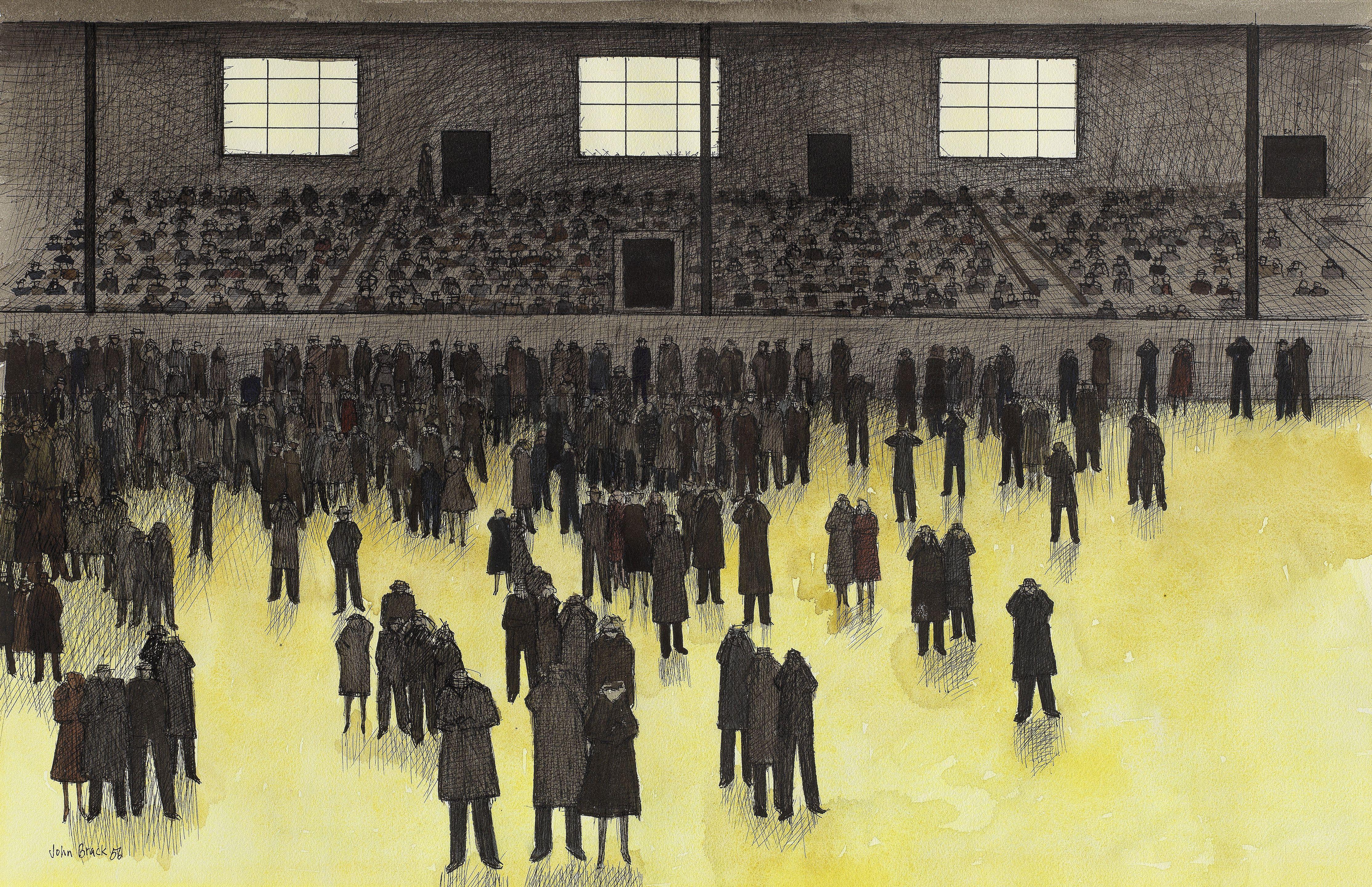 John Brack - The Racecourse Stand, 1956