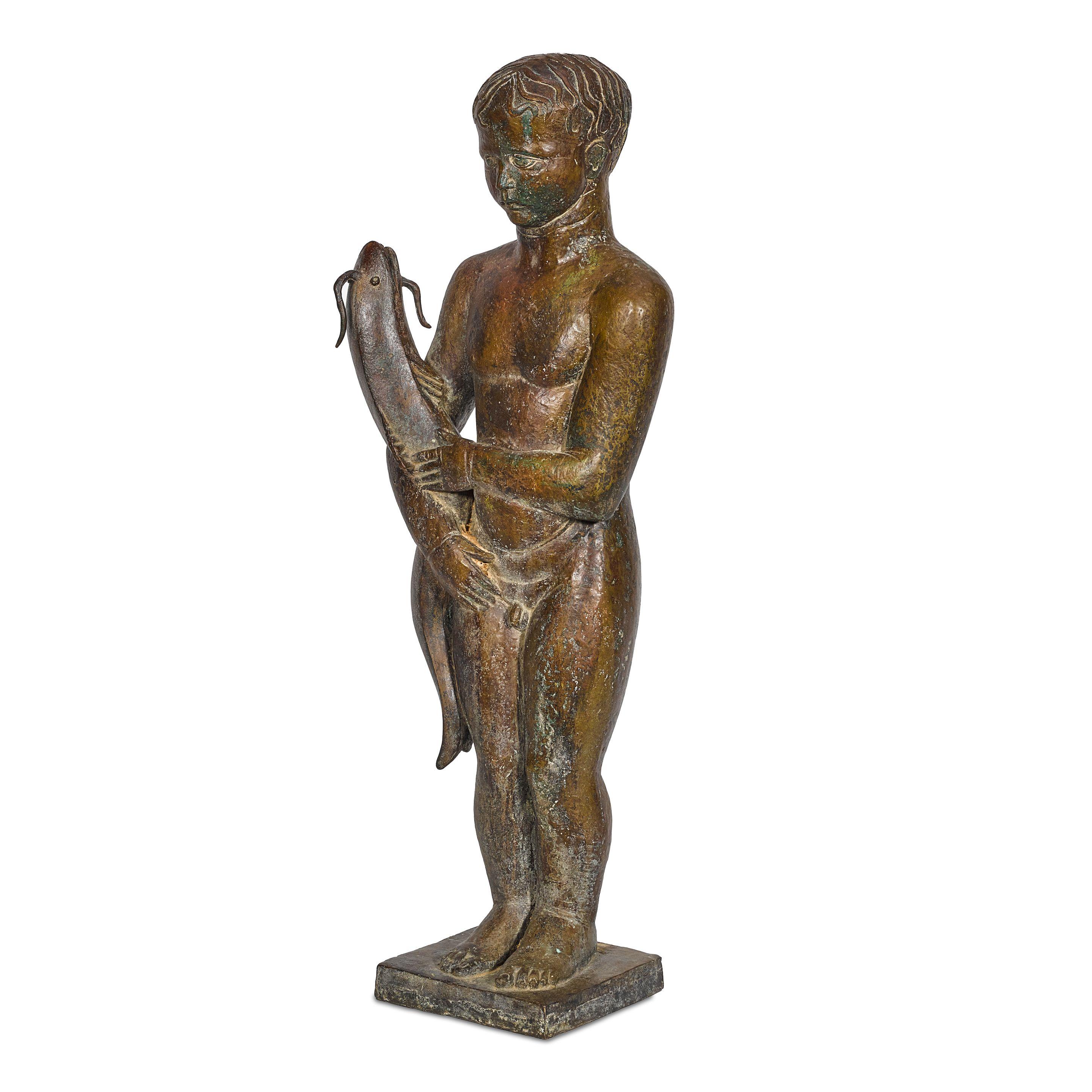 John Bradley Storrs - Boy with catfish (Fountain)