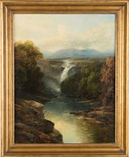 John Brandon Smith - Waterfall in a Rocky Gorge