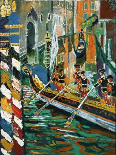 John Bratby, R.A. - A Pageant, Venice
