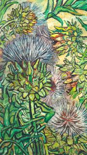 John Bratby R.A. - Artichokes in Flower