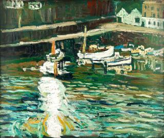 John Bratby R.A. - Belt of Shimmering Sun on Water