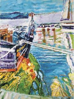 John Bratby, R.A. - Brighton Marina