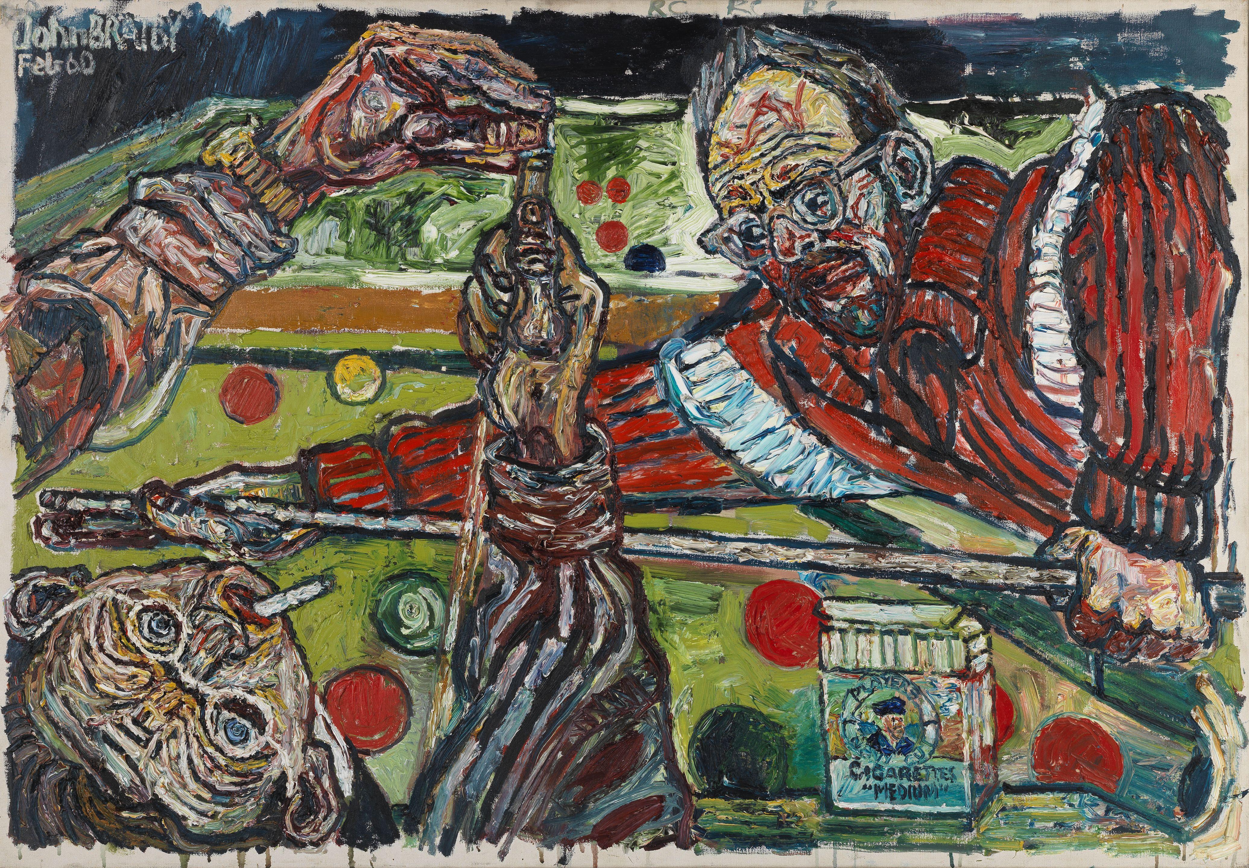 John Bratby R.A. - Chalking the Cue