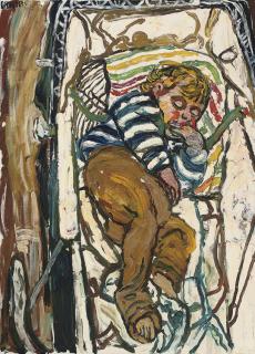 John Bratby, R.A. - Dayan asleep