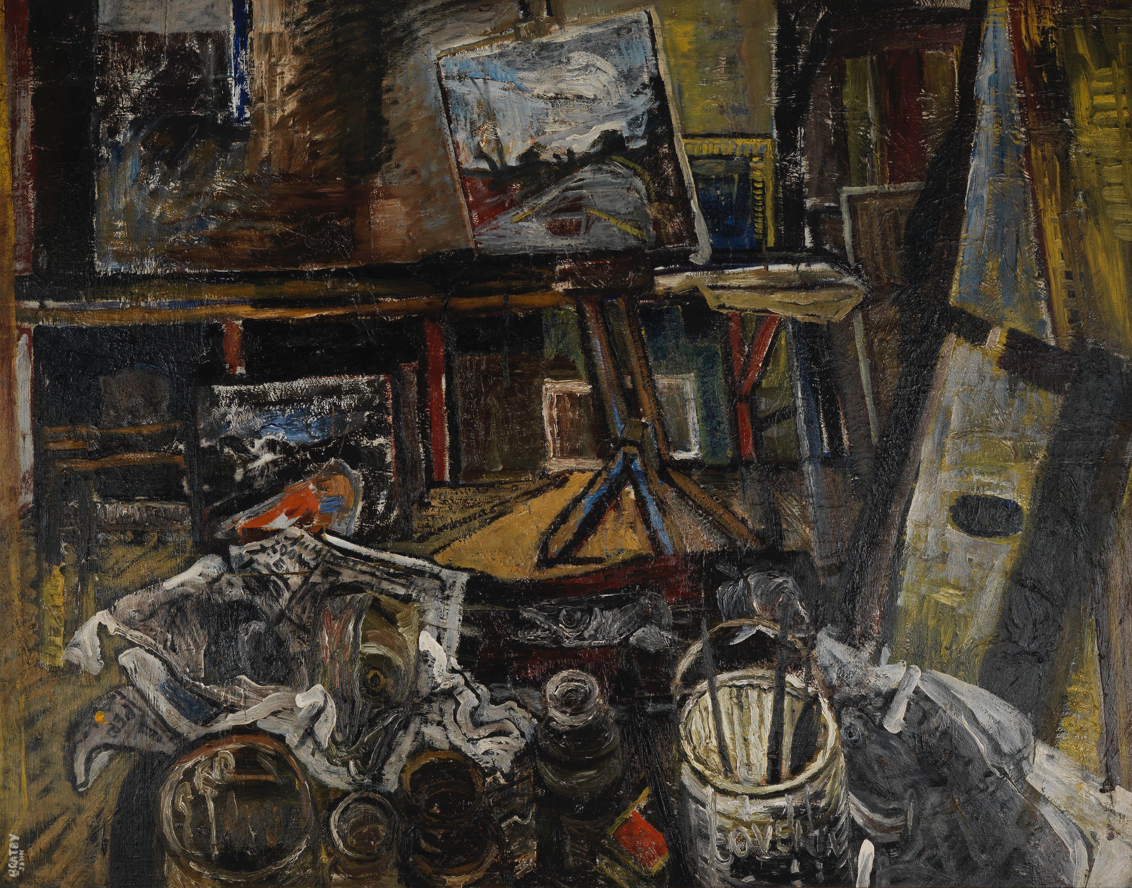 John Bratby R.A. - Fishes, Donkeys, But No Ozone - R.C.A. Studio Interior