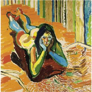 John Bratby, R.A. - Girl On The Grass