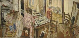 John Bratby, R.A. - Interior With Monopoly Board