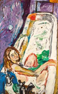 John Bratby, R.A. - Pat In The Bath (Bath Time)