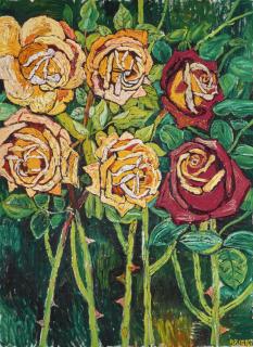 John Bratby, R.A. - Roses