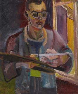 John Bratby, R.A. - Self-Portrait When 21 Years, Teddington
