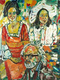 John Bratby R.A. - Self Portrait with Jean Bratby in Two Outfits