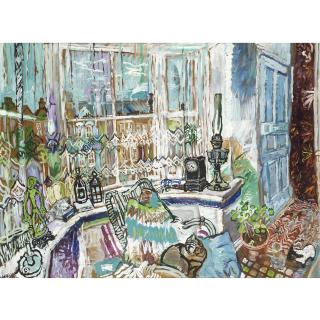 John Bratby, R.A. - Small House By A Railway Line, Kings Langley