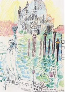 John Bratby, R.A. - The Basilica of The Salute
