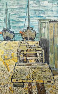 John Bratby R.A. - Winch at Dungeness