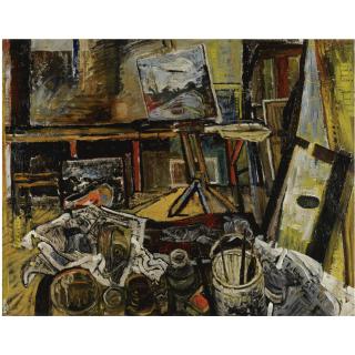 John Bratby - Fishes, Donkeys, But No Ozone - R.C.A. Studio Interior, 1951-52