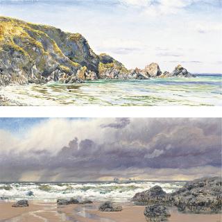 John Brett, A.R.A. - A Rocky Coast And A Stormy Day: A Pair Of Painting