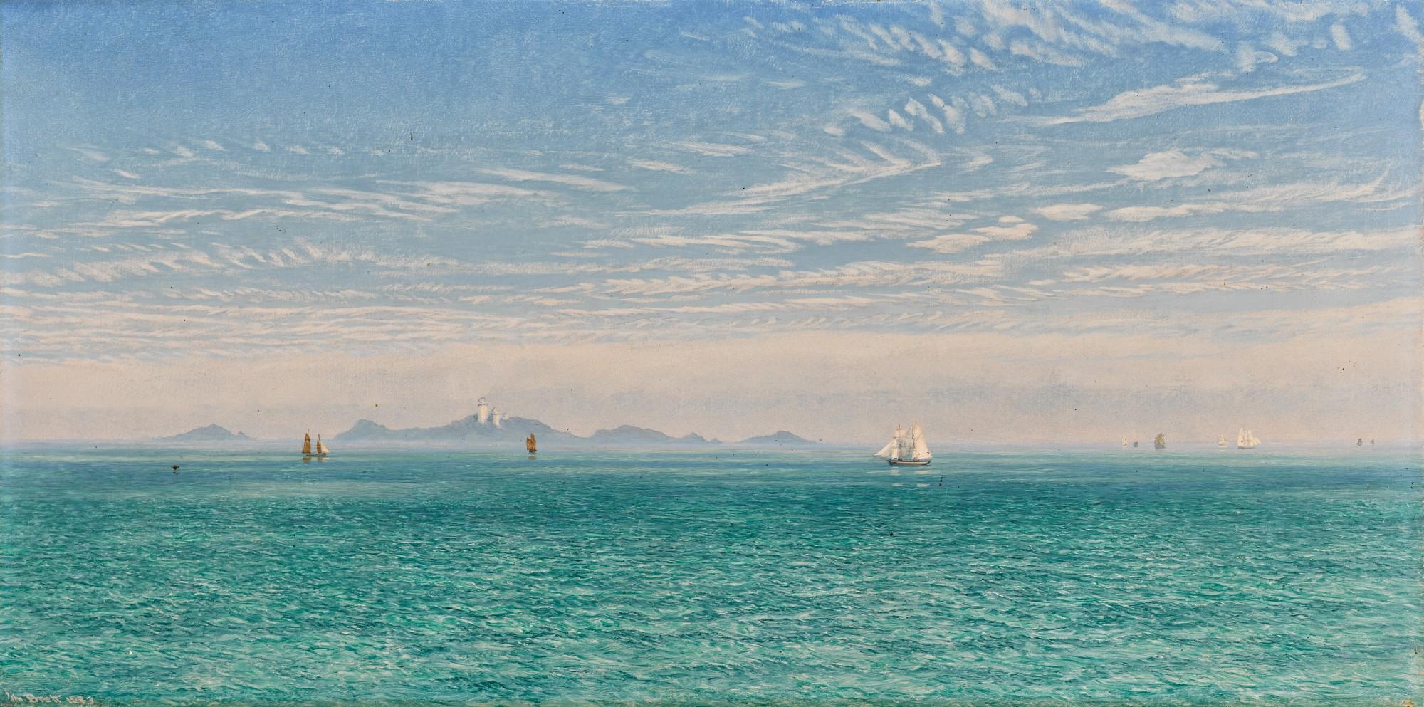 John Brett, A.R.A. - The Caskets Lighthouse (Casquettes)