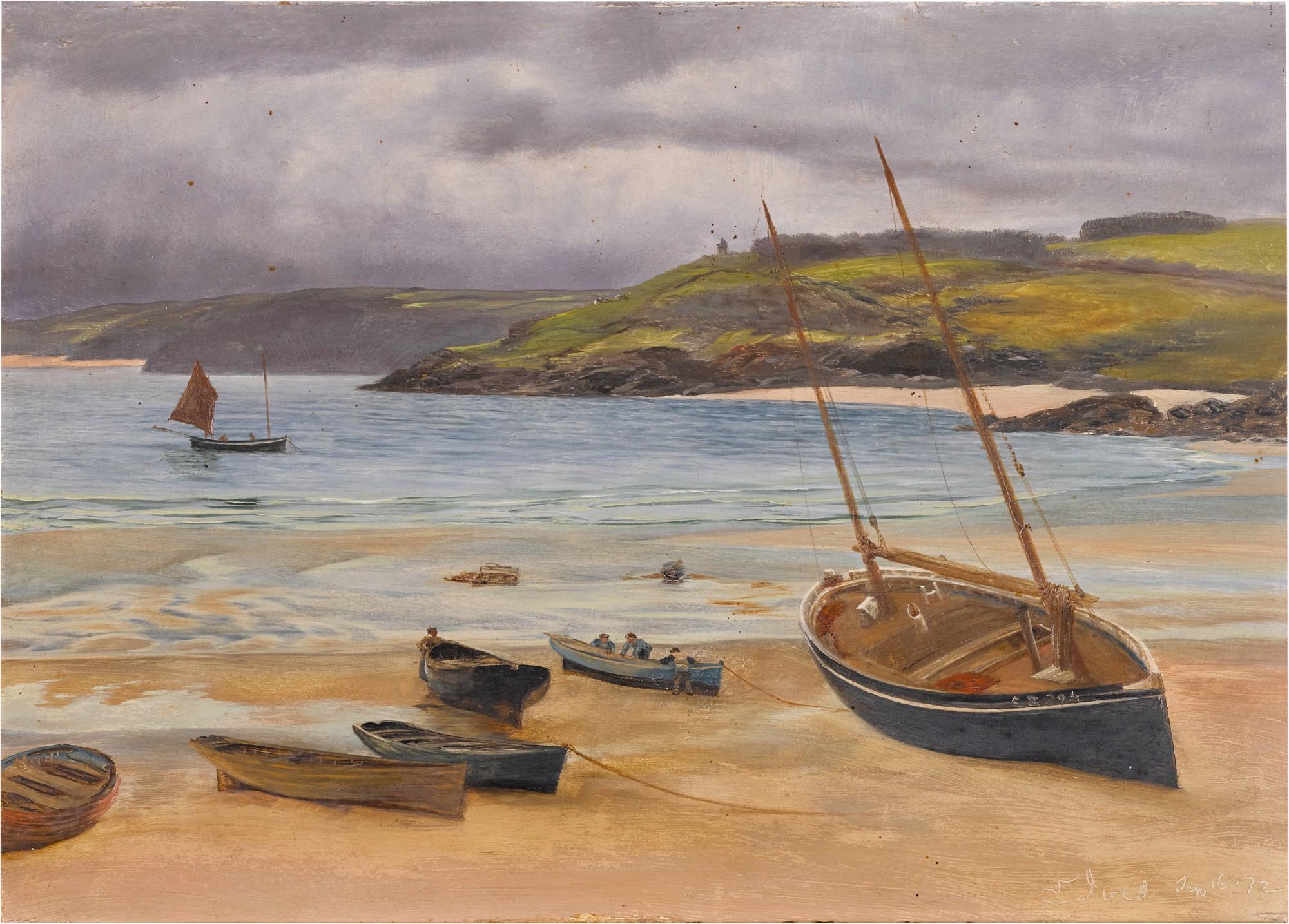 John Brett, A.R.A. - View Over the Beach, St Ives