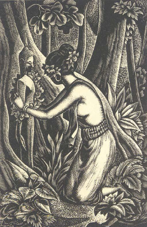 John Buckland Wright - Illustration, from Love Night (W. A23)