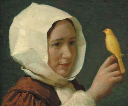 John Bulloch Souter - Girl with a Canary