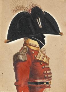 John Buncombe - Silhouette Of Captain Jack Butcher, Paymaster Of The 67Th Regiment In Calcutta