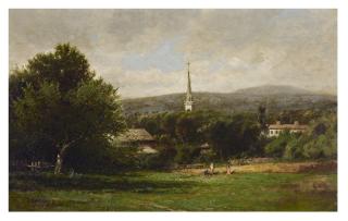 John Bunyan Bristol - Landscape with Church