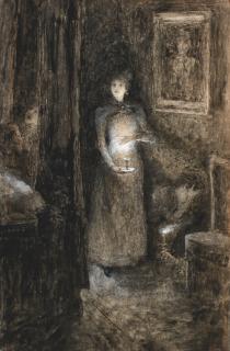 John Butler Yeats - A Haunted Chamber