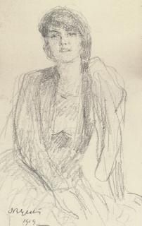 John Butler Yeats - Portraits Of Jeanne Robert Foster, John Quinn, Frank Harris, Louis Purser And Companion, Jane Grace Corbet Yeats, Lily Yeats And Another Sketch